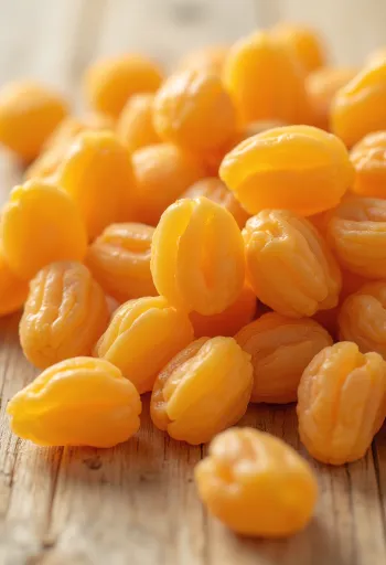 Dried apricots in a bowl with fresh apricots and honey