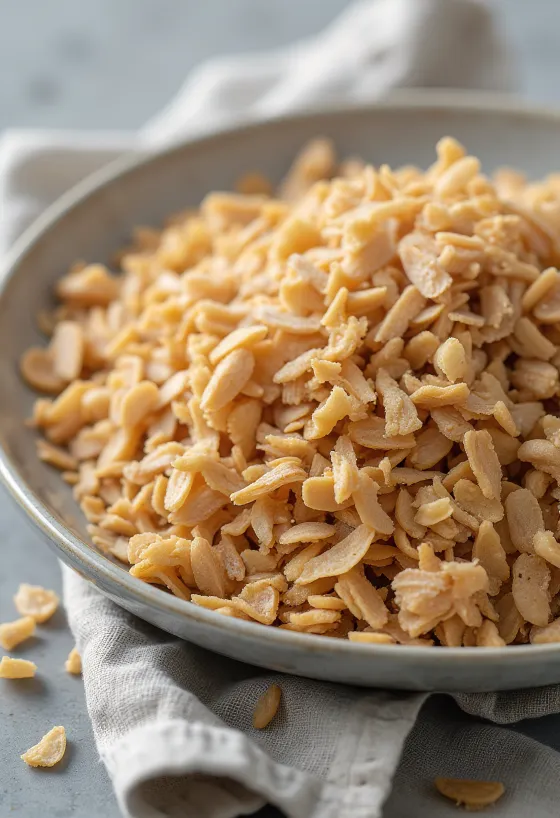 Wheat bran in a small bowl on a rustic surface