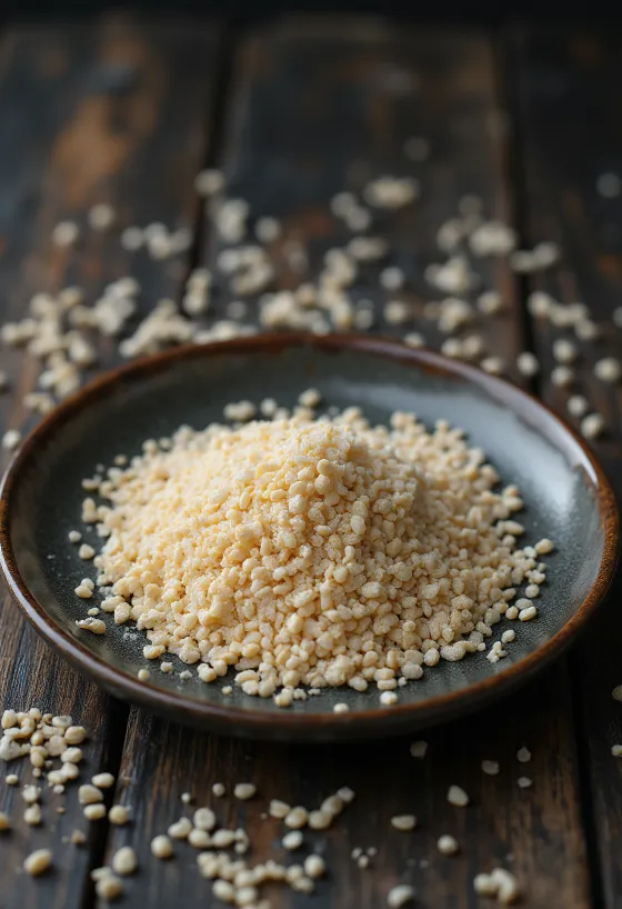 White poppy seeds in a ceramic bowl under natural light