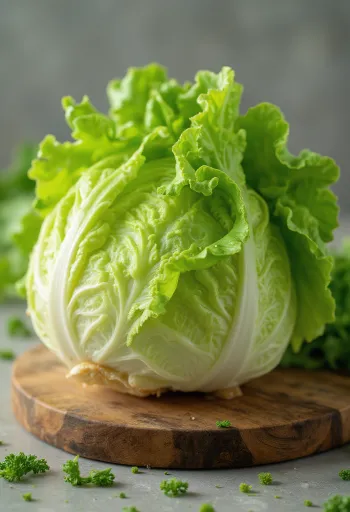 Fresh butterhead lettuce with inner leaves visible