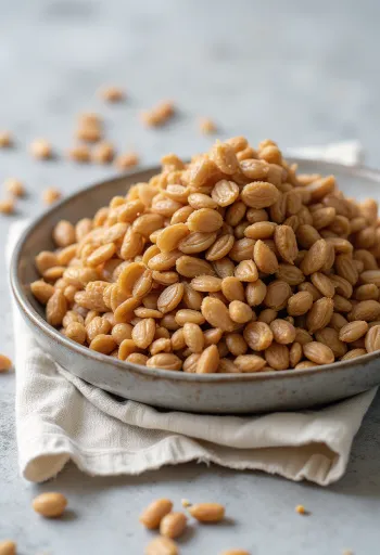 Roasted buckwheat groats (kasha) showing texture
