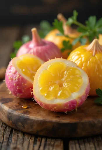 Dried ulluco tubers with detailed texture and natural colours