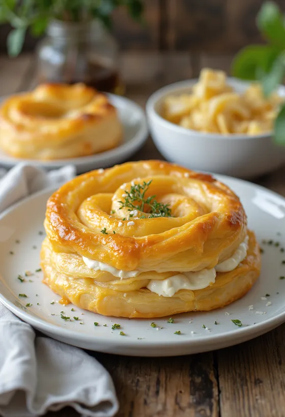 Greek yoghurt burek served
