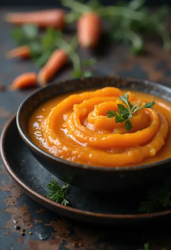 Ginger carrot sauce served