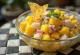 Ceviche con mango, fresh fish and mango mixture with lime and coriander