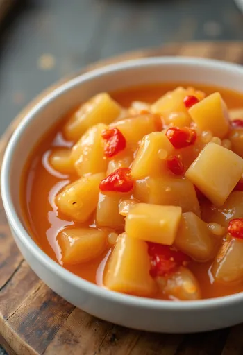 Sweet & Sour Pineapple Sauce served in a bowl