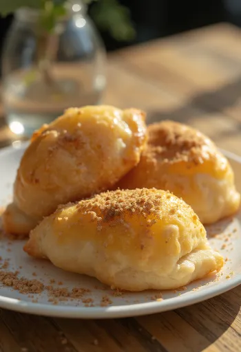 Sopaipilla served with cinnamon sugar, fresh and crispy Mexican sweet