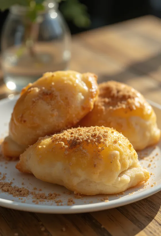 Sopaipilla served with cinnamon sugar, fresh and crispy Mexican sweet