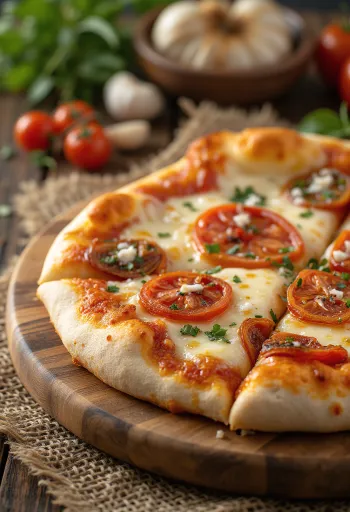 Pizza ai Pomodori Secchi with sun-dried tomatoes and cheese
