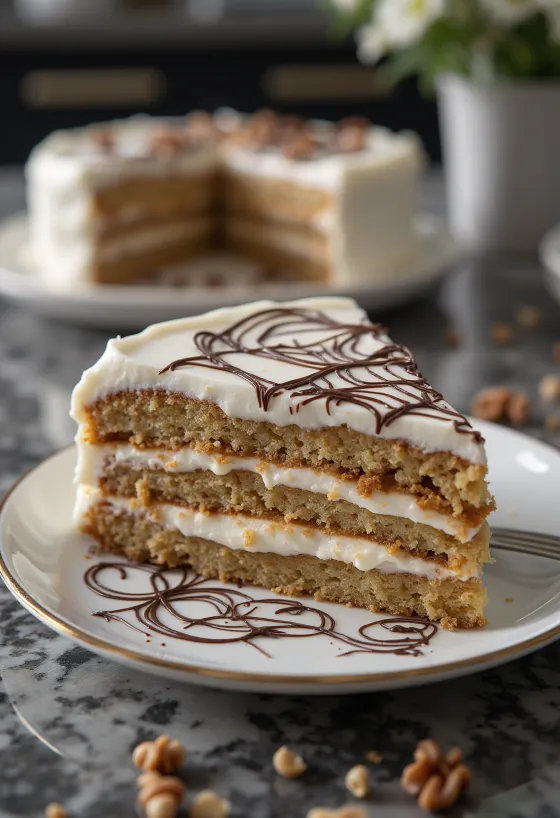 Esterházy cake served