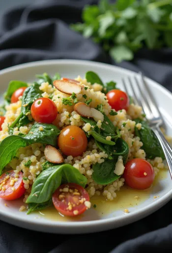 Zesty Quinoa & Spinach Salad