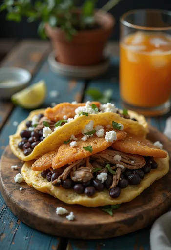 Arepa de Pabellón served Korean style