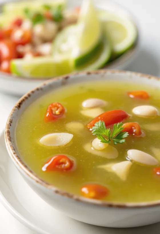 Sweet and sour lime chilli sauce served