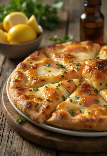 Freshly baked salmon calzone