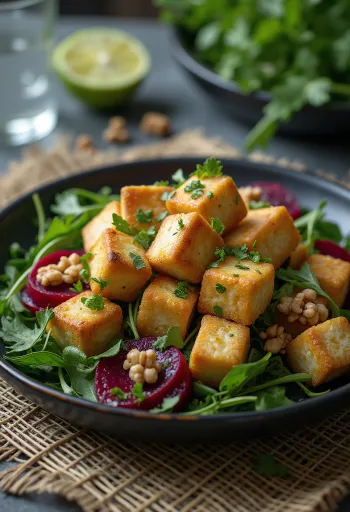 Warm Beetroot & Crispy Tofu Salad