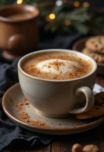 Gingerbread latte served fresh