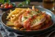 Milanesa napolitana with ham rich cheese tomato sauce and crispy breading
