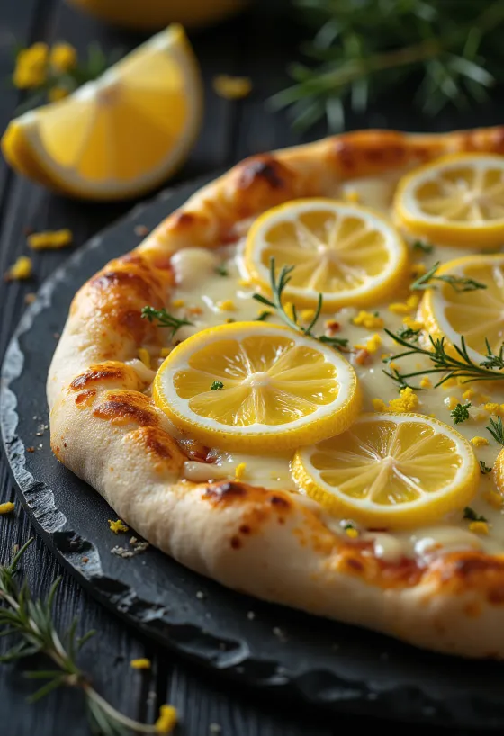 Pizza al Limone with lemon flavouring