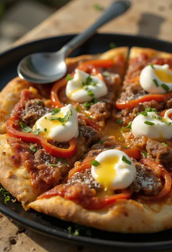 Pizza Iskender served