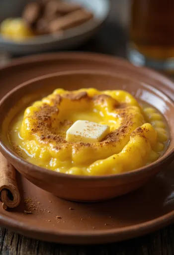 Curau with milk, garnished with cinnamon