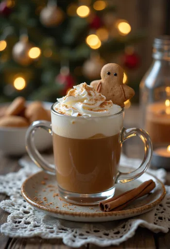 Gingerbread spiced cider served in a glass