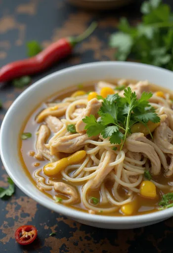 Pho Ga Vietnamese chicken soup served