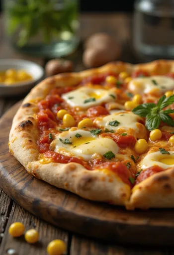 Pizza al Mais with sweetcorn and cheese