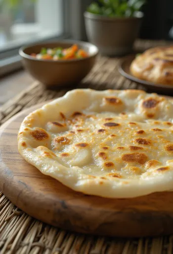 Stack of soft, freshly baked flatbreads