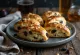 Fig and almond scones served on a plate