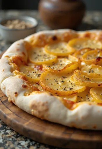 Pizza al Patate with potatoes and cheese