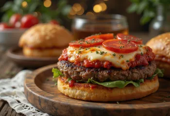 Pizza Burger served