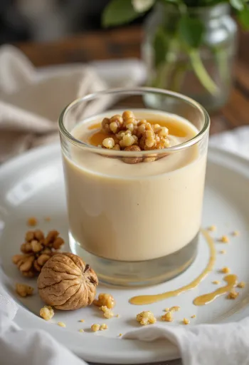 Honey & Walnut Mousse served in a glass