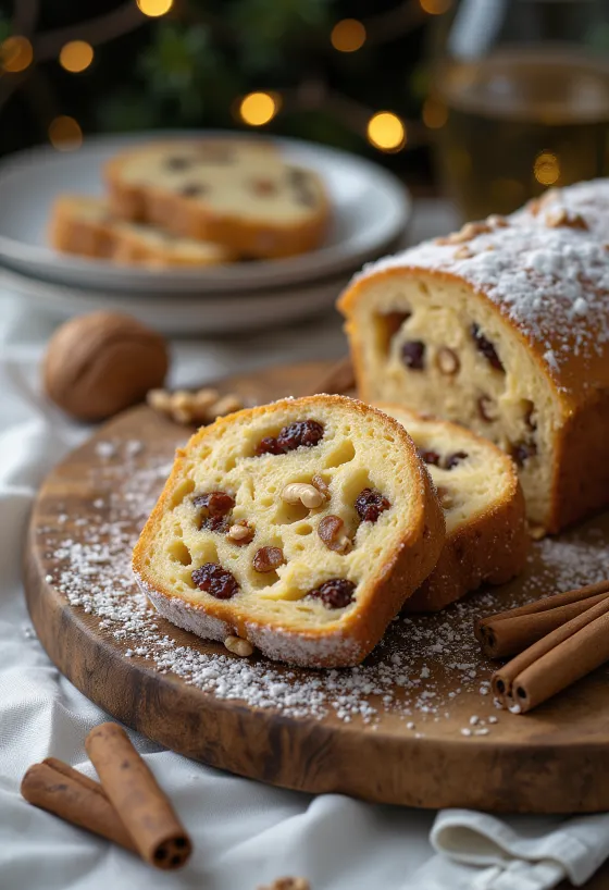 Walnut Stollen served