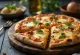 Margherita pizza with truffle oil served