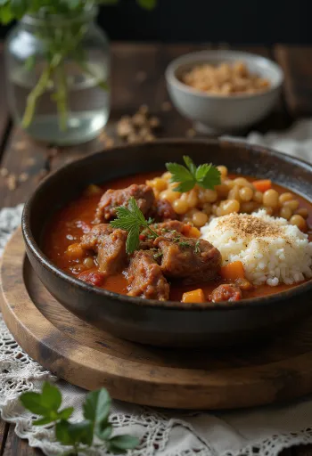 Pigeon stew, prepared in the traditional Hungarian way