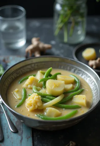 Shukto with bitter gourd, Bengali stew with fresh vegetables