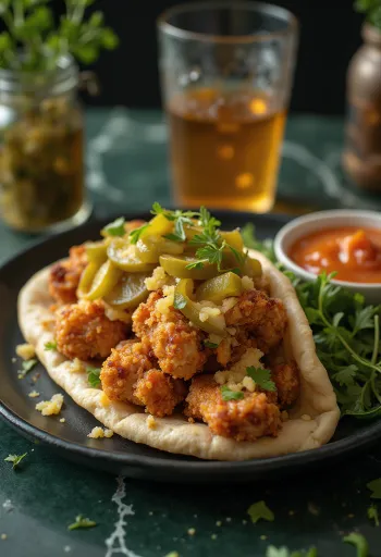 Chicken Shawarma served in pita bread