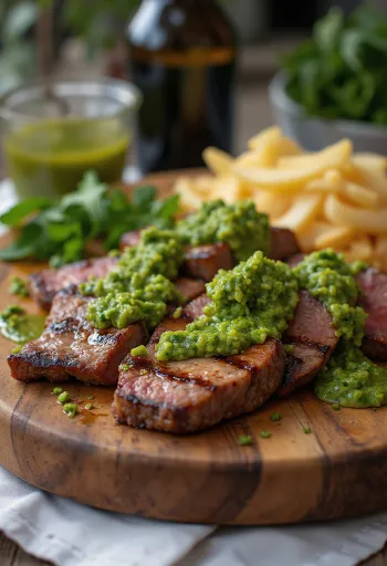 Churrasco steak served