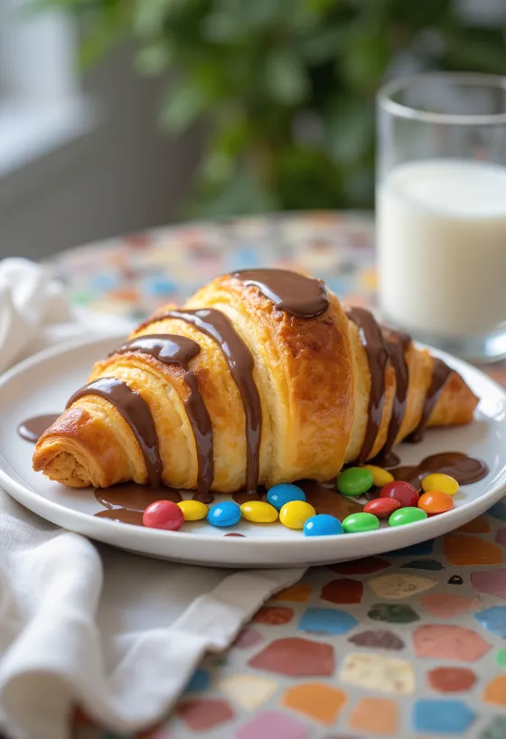 M&M's croissant served