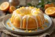 Orange and vanilla Bundt cake served