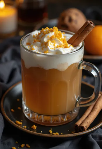 Rum and cinnamon cider served in a glass