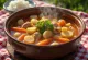 Steamed gamjatang, served with rich flavours, kimchi, and fresh vegetables