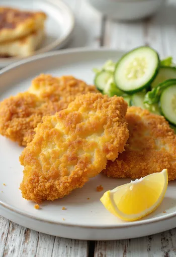 Breaded pork fried to golden brown, served in crispy coating
