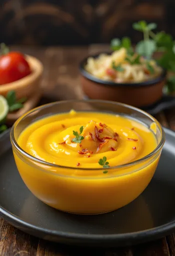 Mango lime sauce served with grilled fish