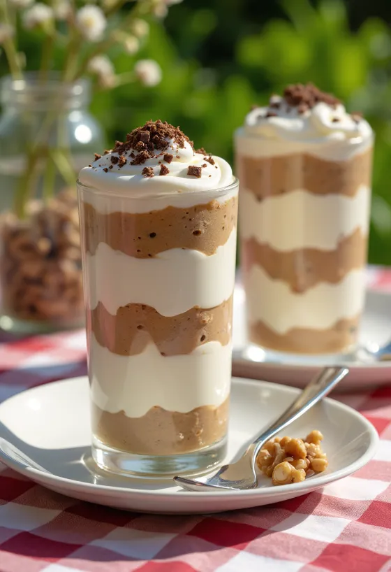 Chestnut cream pots served