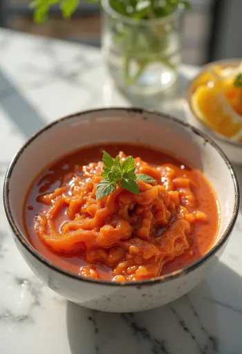 Gochujang sauce served