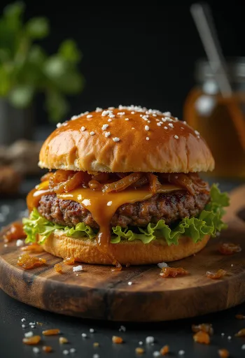 Salted Caramel Burger served