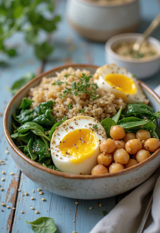 Spiced roasted aubergine Buddha bowl