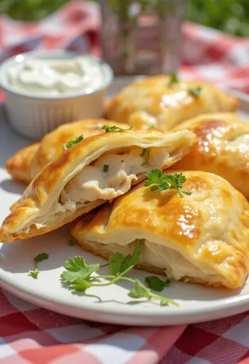 Tarragon chicken empanada served