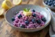 Blueberry rice served
